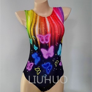 Color children’s artistic gymnastics tights onesie competitive clothing acrobatic tights hand-customized