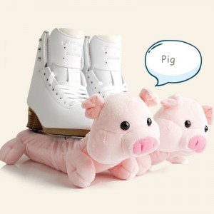 Ice Skate Blade Covers Animal Blade Buddies Guards for Hockey Skates Cute pink pig and Ice Skates – Skating Soakers Cover Blades