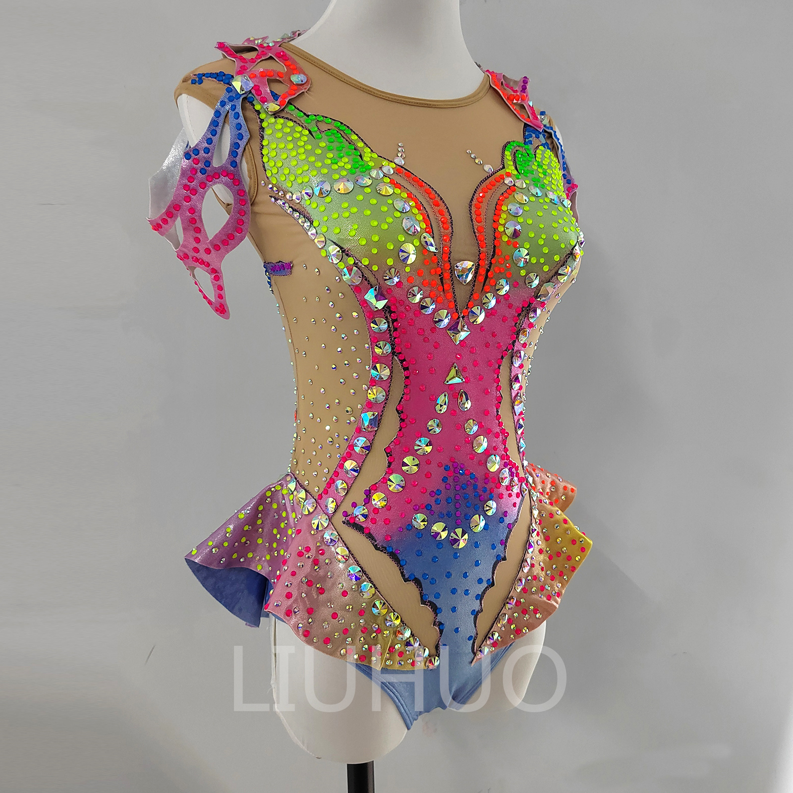 LIUHUO Rhythmic Gymnastics Leotards Artistics Professional Customize Colors Girls Multicolour