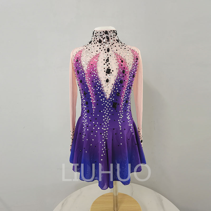 Karen Chen Skates in Dresses Designed and Sewn by Her Mother