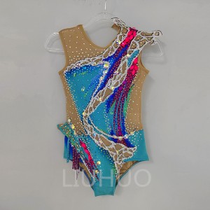 LIUHUO Rhythmic Gymnastics Leotards Artistics Professional Customize Colors Girls Blue