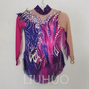 LIUHUO Rhythmic Gymnastics Leotards Artistics Professional Pink-Purple