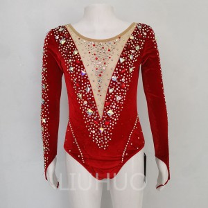 LIUHUO Rhythmic Gymnastics Leotards Artistics Professional Customize Colors Red