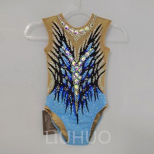 LIUHUO Synchronized Swimming Suits Girls Women Performance Blue