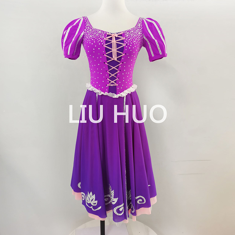 LIUHUO Figure Skating Dress Pink and Purple Color  Girls Competition Performance  Elegant  Quality