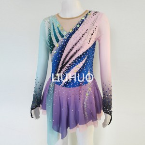 LIUHUO Figure Skating Apparel Girls Women Competition Dress Performance Elegant  High Quality Stretchy
