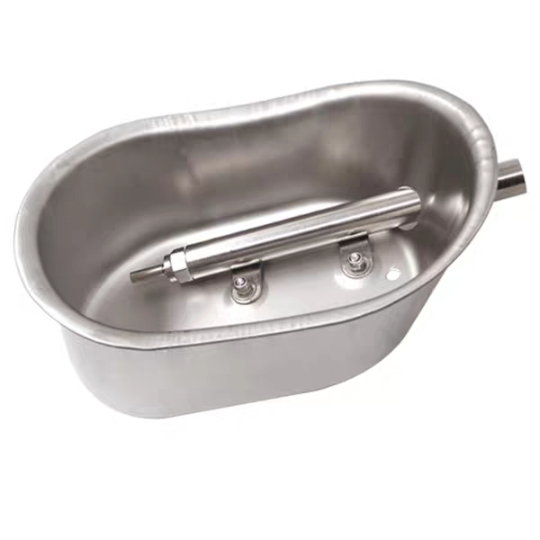 Reasonable price Straw Type Nipple Drinker - Oval Stainless Steel Pig Water Bowl – MARSHINE