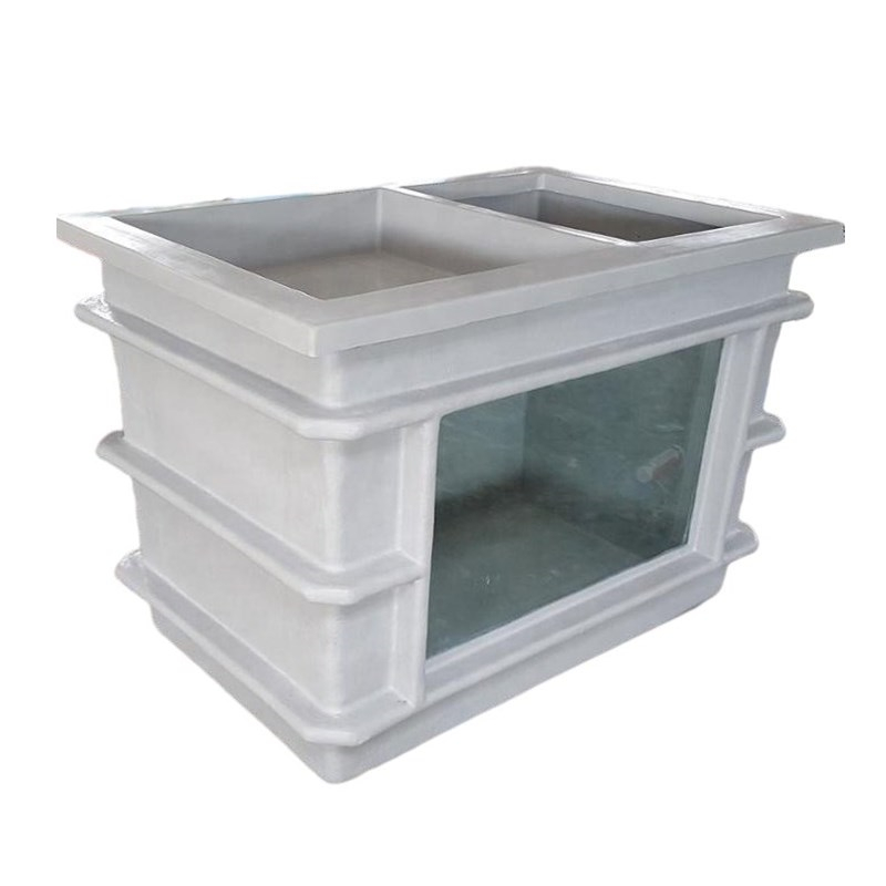 Factory Outlet High Quality Aquarium Tank Accessory Durable Hand Lay Up Moulding Fish Farm Plastic Fish Tank