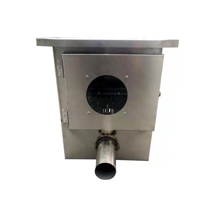 Stainless steel pig feed transport single outlet hopper for pig automatic feeding system upper feed boot