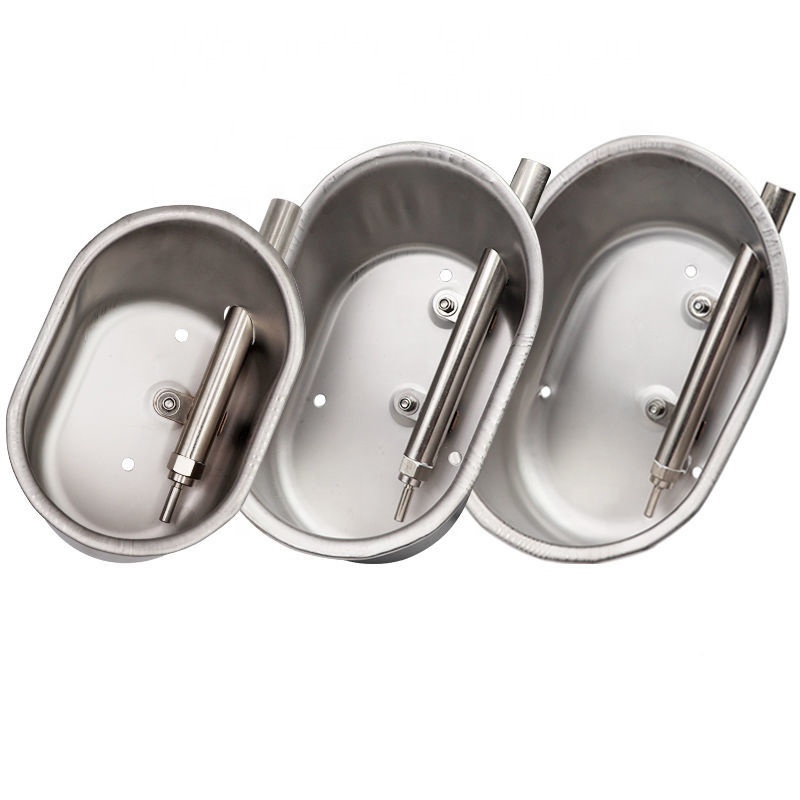 Pig farming equipment Stainless Steel Farming Drinker Oval type Big size pig drinking water bowl for sale