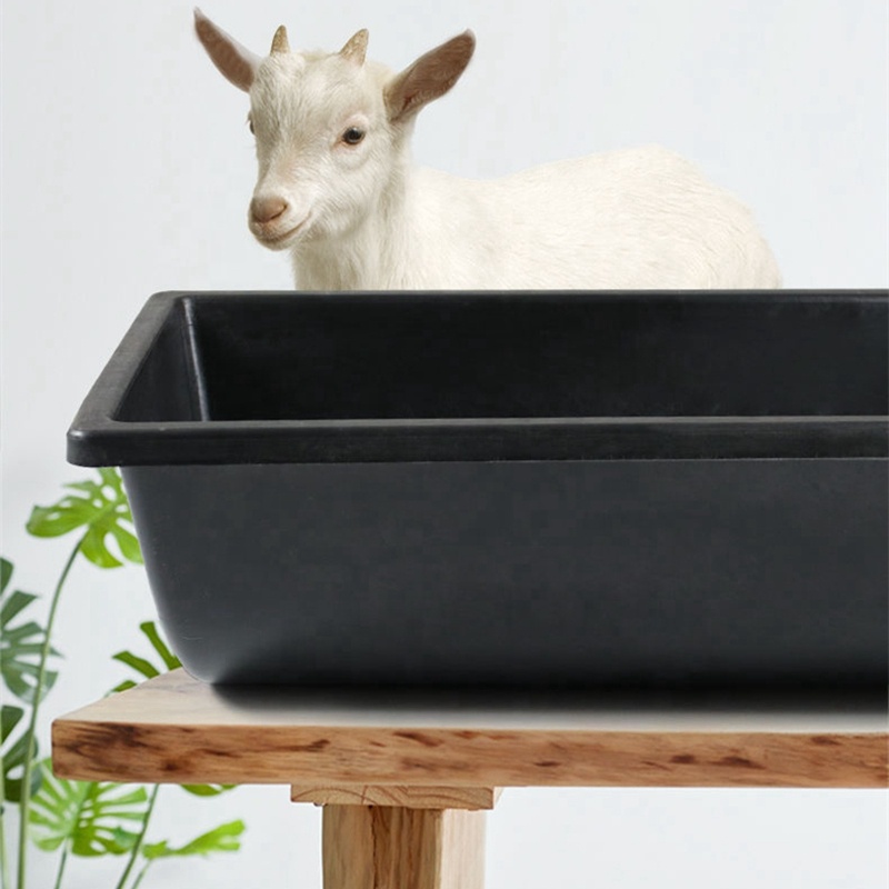 Goat feeding equipment sheep hay feeder trough lamp sheep feeding tray for plastic goat feeder trough