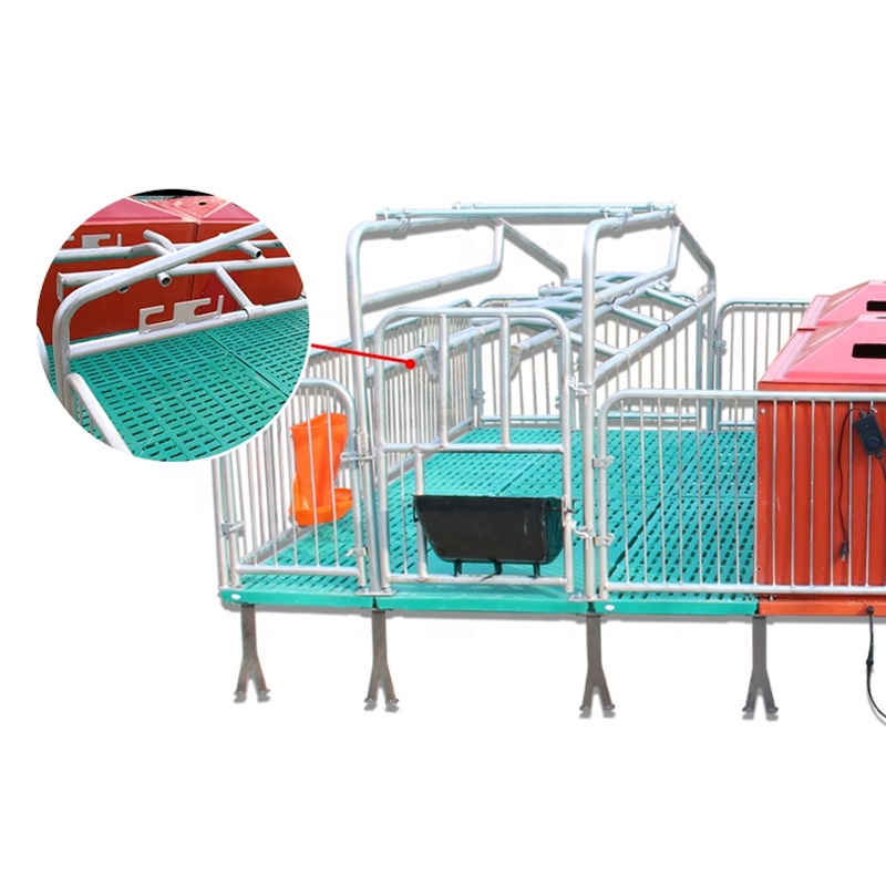 Pig Cage Raising Equipment Sow Gestation Bed Galvanized Pig Farming Sow Farrowing Crate