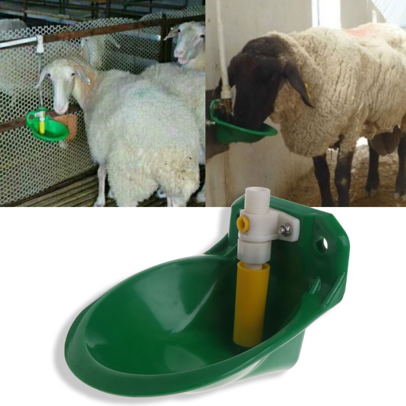 Strength Strong Yellow Plastic Valve Sheep Water Valve Bowl Lamb Sheep Goat Water Drinker Automatic Water Drink Bowl for Sheep