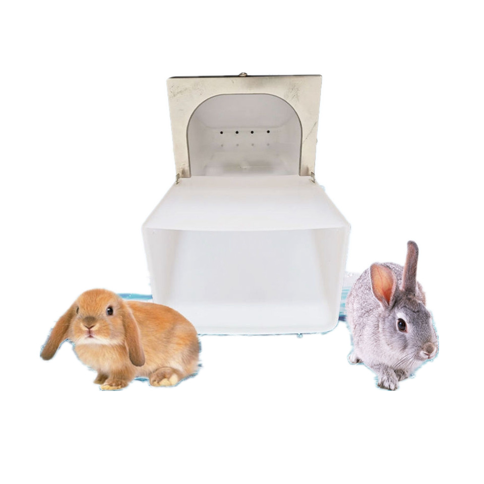 13.5cm hot dip galvanized metal animal rabbit hay feeder for rabbit food feeding automatic rabbit plastic feeder