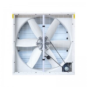 Drop Hammer Ventilation Fiberglass Fan Industrial Wall Mount FRP Exhaust Fans With Shutter