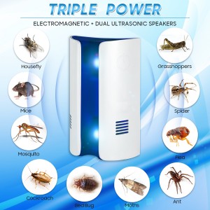 Ultrasonic electromagnetic wave insect repellent mouse repellent