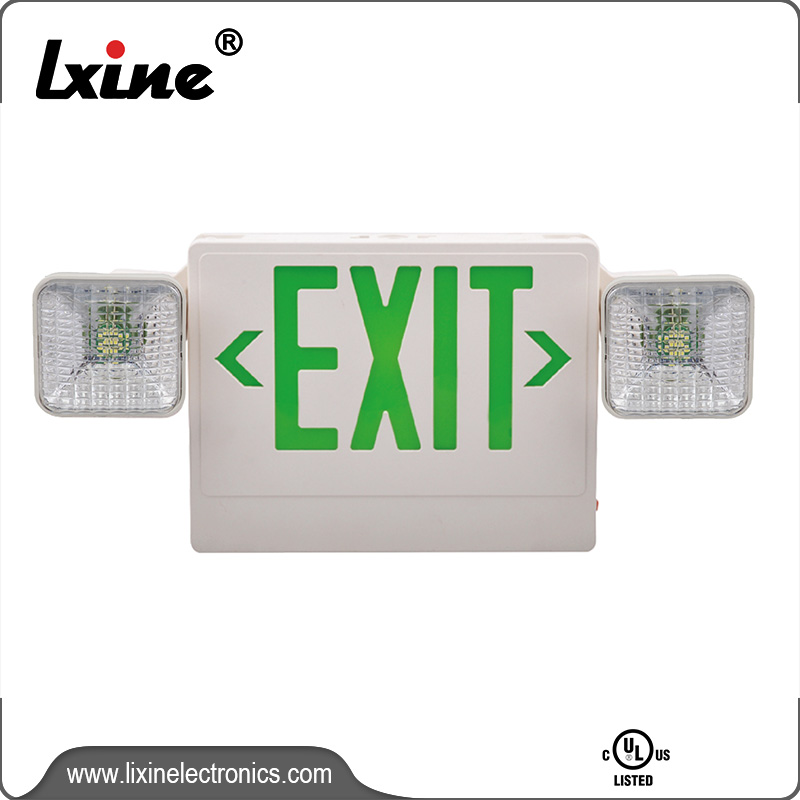 Bottom price Led Emergency Lighting Module - Exit sign emergency light with two heads LX-7601LG/R – LIXIN