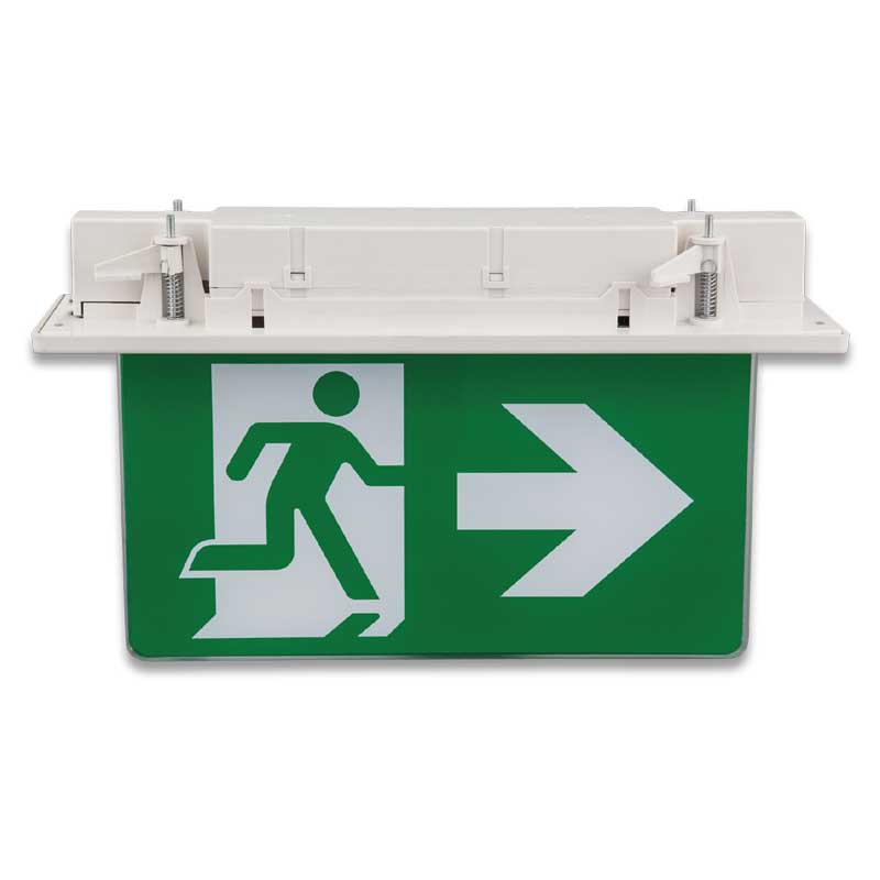 Led exit sign emergency lights ceiling flush mounted LX-708AT
