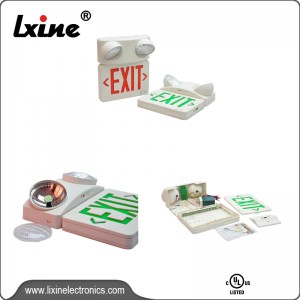 Exit sign and emergency light combo LX-7501LG/R