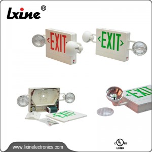 Led exit sign emergency lights surface and ceiling mountable LX-7604LG/R