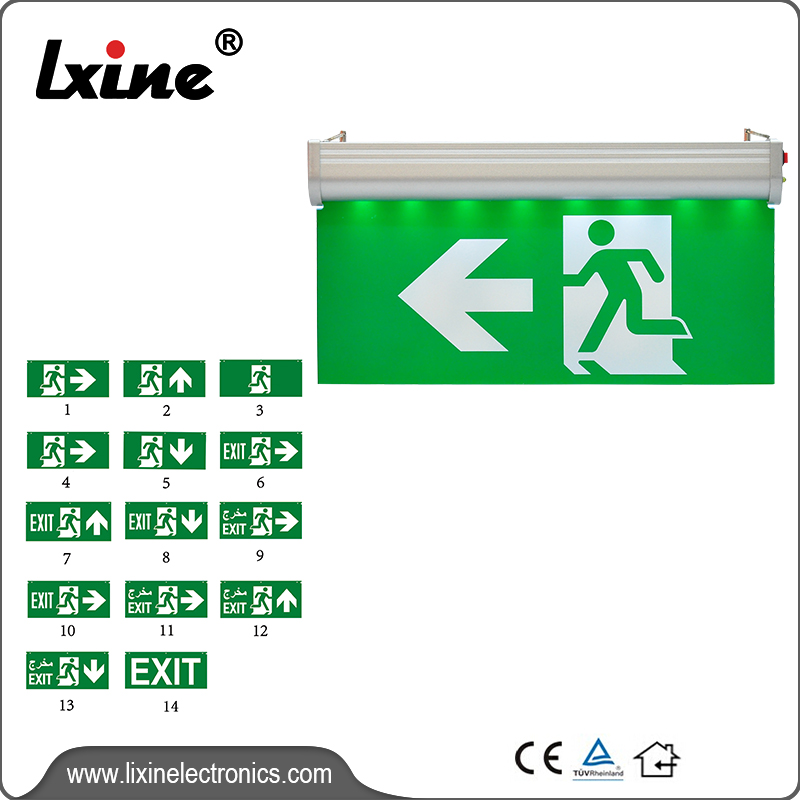 CE listed rechargeable exit sign light LX-701