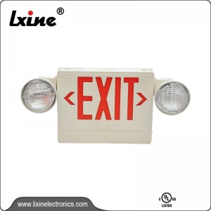 Exit light with two spot lamps LX-7602G/R