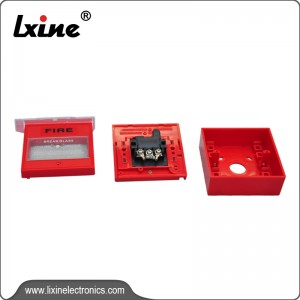 Hand actuated alarm button connecting with fire alarm system LX-503