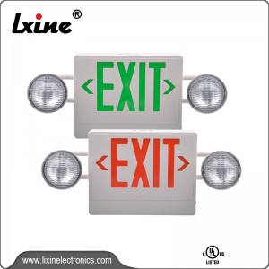 Led exit sign emergency lights surface and ceiling mountable LX-7604LG/R