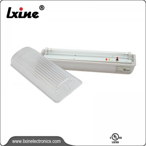 Bulkhead emergency lamp with single fluorescent tube LX-632