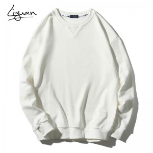 Men’s Solid Color Sweatshirts Round Neck Sleeve Trend Cool Oversized