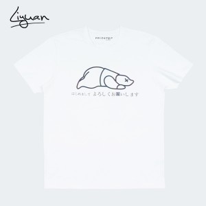 Men‘s T-shirt Cotton Cute bear reflective Printing Street Fashion Tee