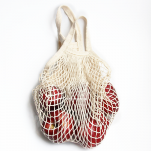 Einkaufsnetztasche aus Baumwollnetz, große Netztasche für den Strand, waschbar, wiederverwendbar, Netztasche aus Bio-Baumwolle