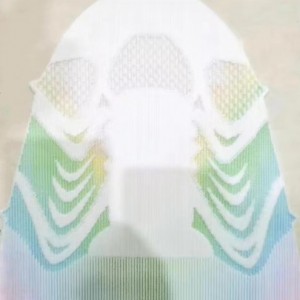 Breathable thin three-layer fabric / jacquard fabric for woven sneaker uppers and more
