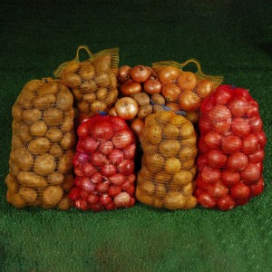 Raschel nettaske til grøntsager og frugter