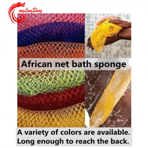 Afrikietiškas vonios tinklinis šveitimo tinklelis švariai odai
