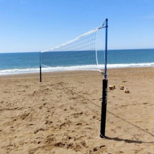 Rede de voleibol para praia/piscina interior e exterior