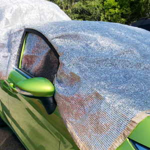 Aluminum sunshade net for cars to cool down and...