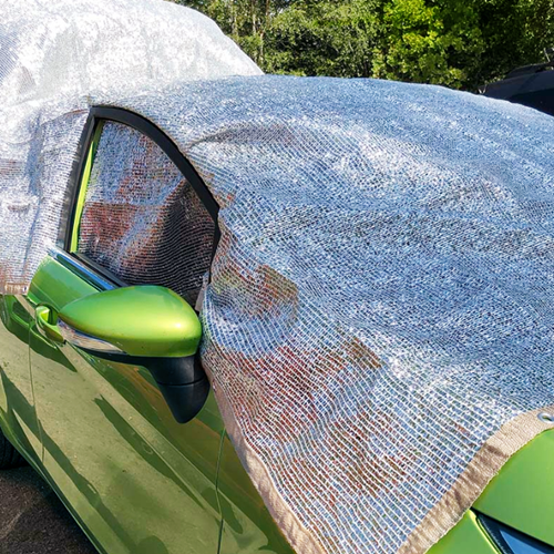 Jaring sunshade aluminium pikeun mobil pikeun niiskeun sareng ngahalangan cahaya