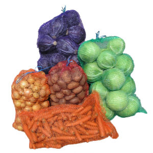 Raschel nettaske til grøntsager og frugter