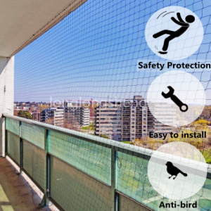 Easy-to-install Balcony Safety Net For Fall Protection