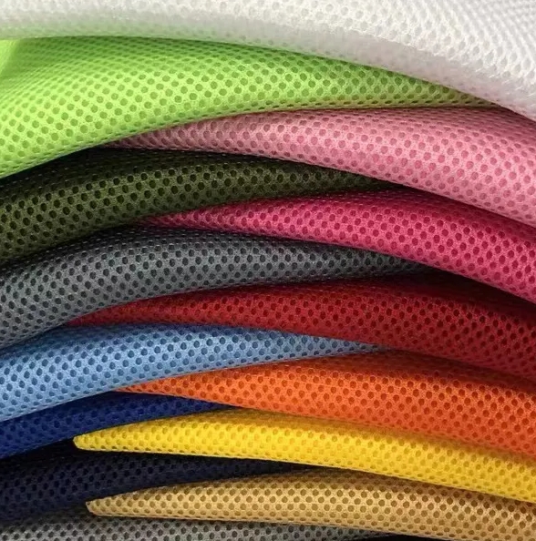 Breathable 3d air mesh,  air spacer knitting fabric 100% polyester sandwich net fabric