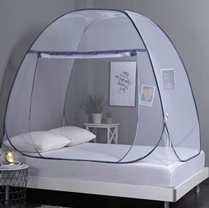 Easy-to-install dome/yurt mosquito nets