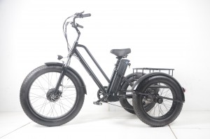 20-дюймовый электрический грузовой электрический трехколесный велосипед с толстыми шинами для мотоцикла с электрическими трехколесными велосипедами