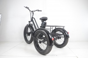 Triciclos eléctricos de motocicleta con neumáticos gordos, triciclo eléctrico de carga de 20 pulgadas