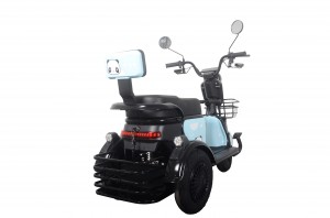 Nouvo pwodwi tricycle elektrik pou 2 granmoun 500w batri asid plon motè