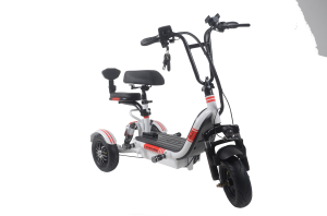 Tricicletă electrică de calitate 48V, pentru două persoane, pneuri cu vid, frână cu tambur din spate, triciclu scooter electric