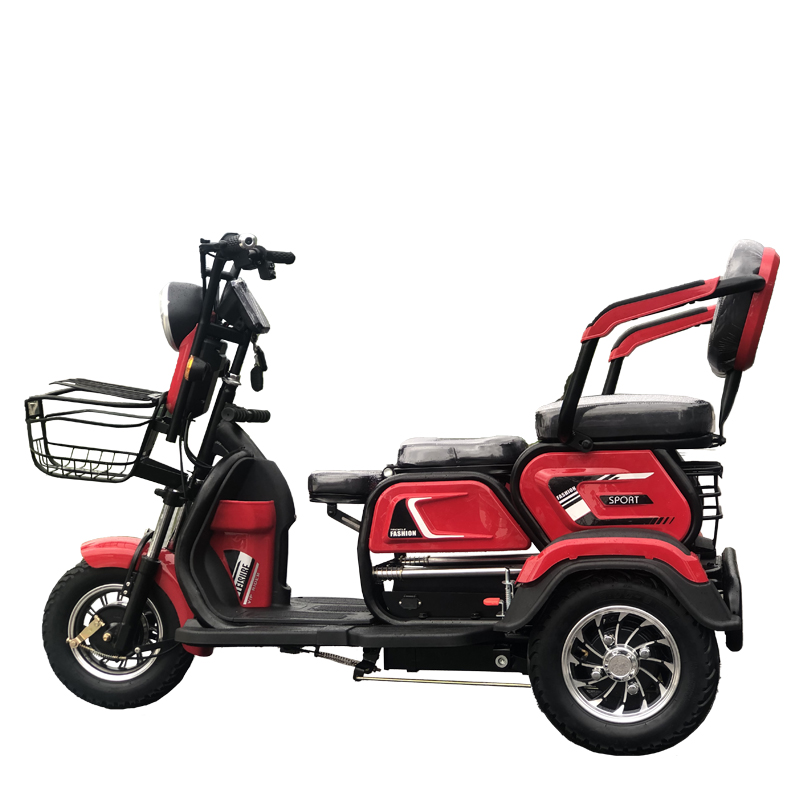 Electric Tricycle 3 Seats Adjusdable 600w Motor, 12 Tube Controller