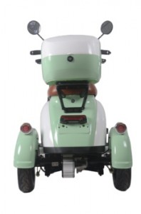 Lätt designad trehjulig elektrisk trehjuling elektrisk skoter Etricykel med tre säten för vuxna