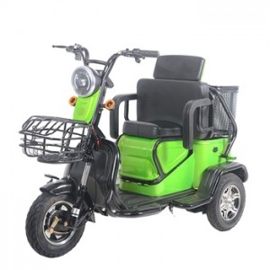 Design colorato Triciclo elettrico a tre ruote Escooter Triciclo elettrico con grande cesto per adulti
