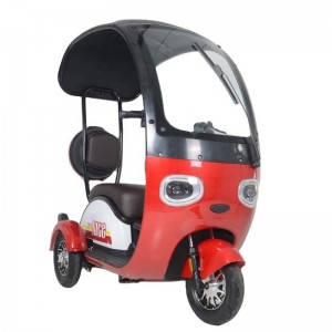 Triciclo eléctrico barato de tres rodas de novo deseño Triciclo eléctrico con teito